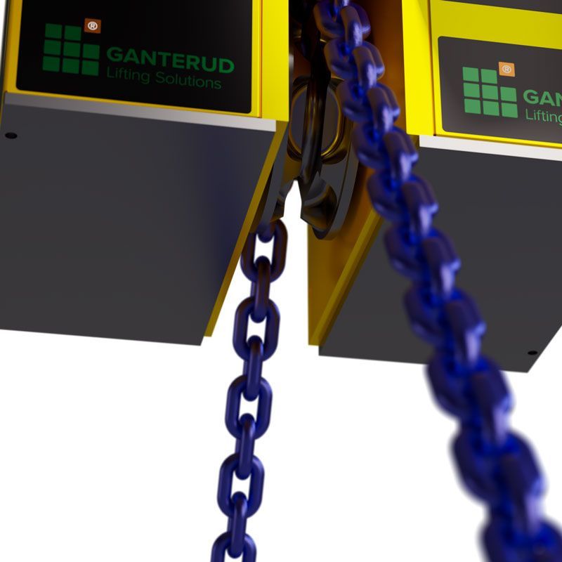 Bottom view of the Ganterud L5 Lifting yoke