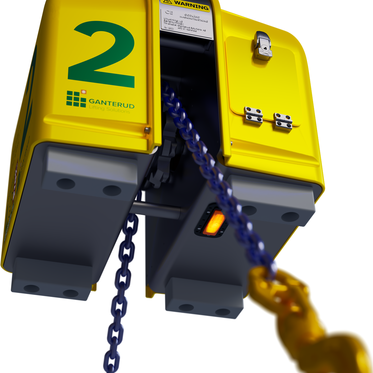 Bottom view of the Ganterud L5 Pro Lifting yoke