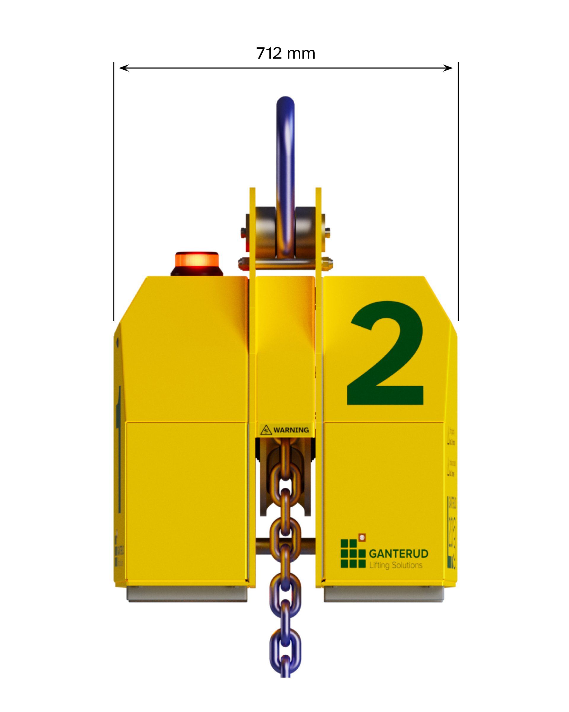 Ganterud L20-3 Pro Lifting yoke measurements