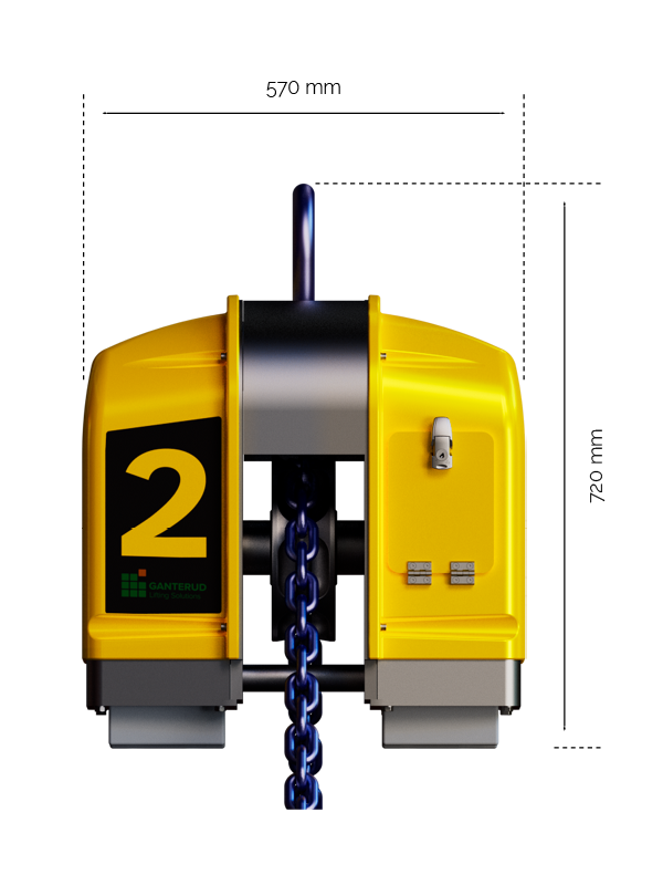 Ganterud L5 Lifting yoke measurements