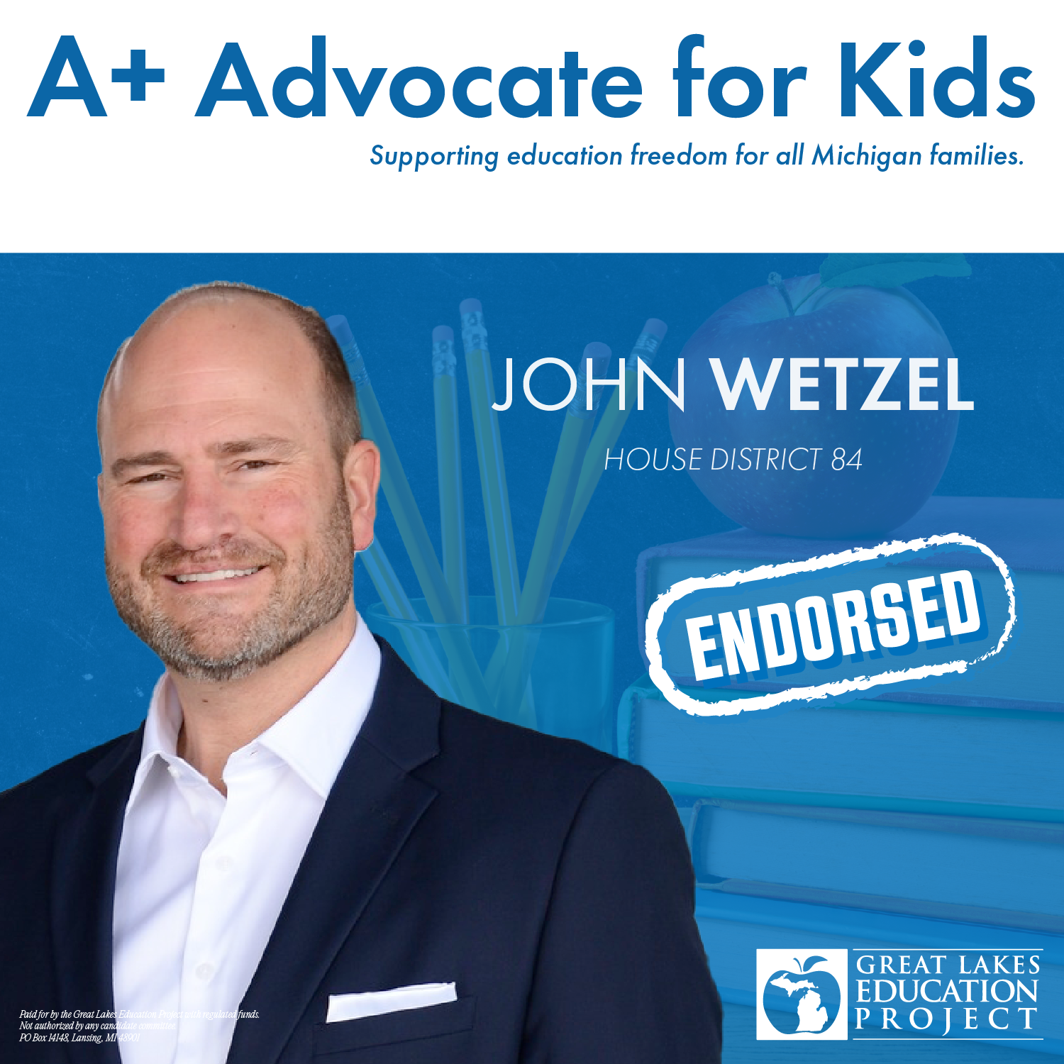 John wetzel is endorsed by the great lakes education project