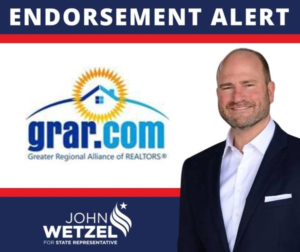 Endorsement alert for john wetzel for state representative