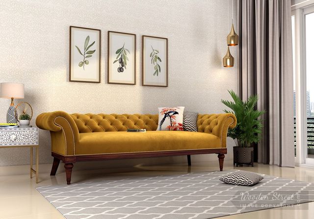 Buy Parker 3 Seater Sofa (Cotton, Cream Robins) Online in India at Best  Price - Modern Fabric Sofas - Sofa Sets - Living Room Furniture - Furniture  - Wooden Str…