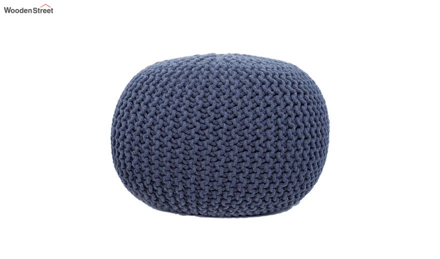 Hand Knitted Cotton Pouffe