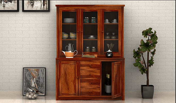 Wooden street crockery unit discount