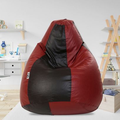 Buy Classic Bean Bag Cover (XXXL, Black and Red) at 63% OFF Online | Wooden  Street