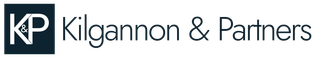Logo for Kilgannon & Partners featuring the letters K&P in a dark square next to the company name in dark gray text.