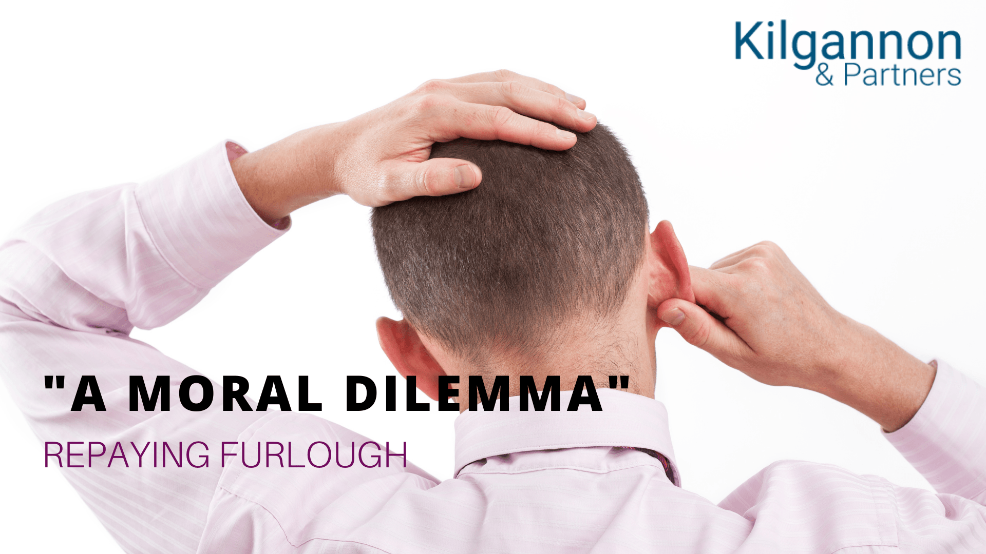 A person with their hands on their head in distress. Text reads: 