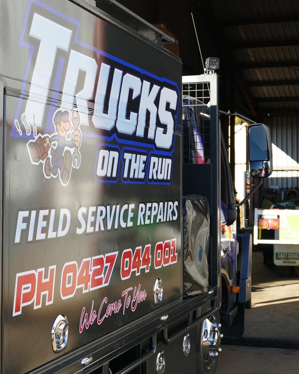 Trucks on the Run is Advertised on the Side of a Truck — Trucks On The Run Pty Ltd in Harristown, QLD