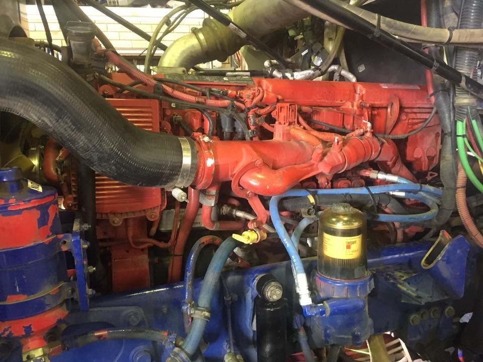 A Close Up of a Red and Blue Engine on a Truck — Trucks On The Run Pty Ltd in Crows Nest, QLD