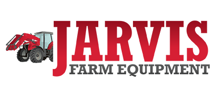 Jarvis Farm Equipment logo with a red tractor and lettering.