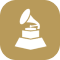 Grammy Award logo: white gramophone statuette on a gold background.