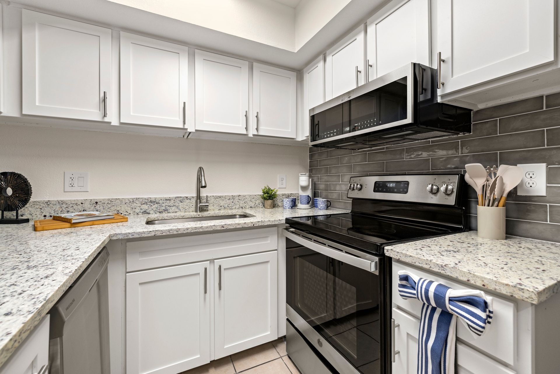 apartment kitchen at Jameson in Fate, TX.