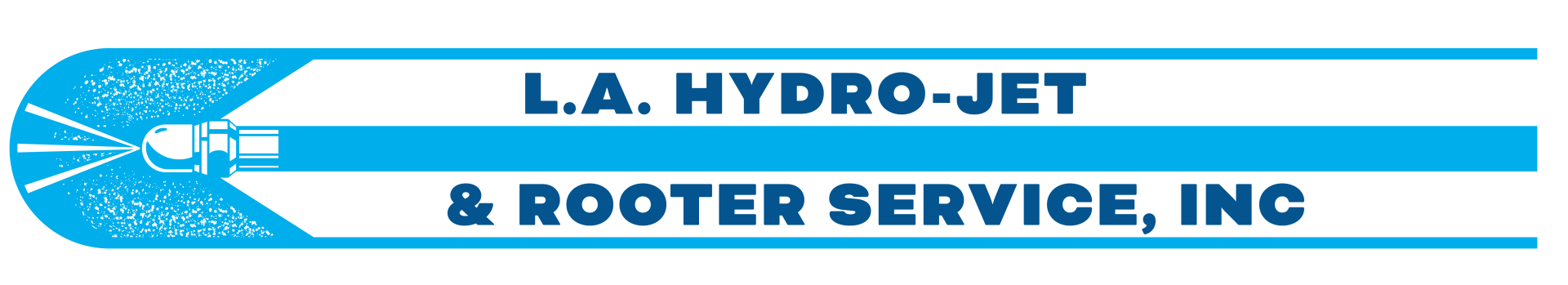 A logo for l.a. hydro-jet & rooter service inc