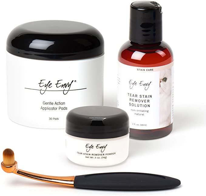 Eye Envy Cat Tear Stain Remover Starter Kit with ProPowder Brush