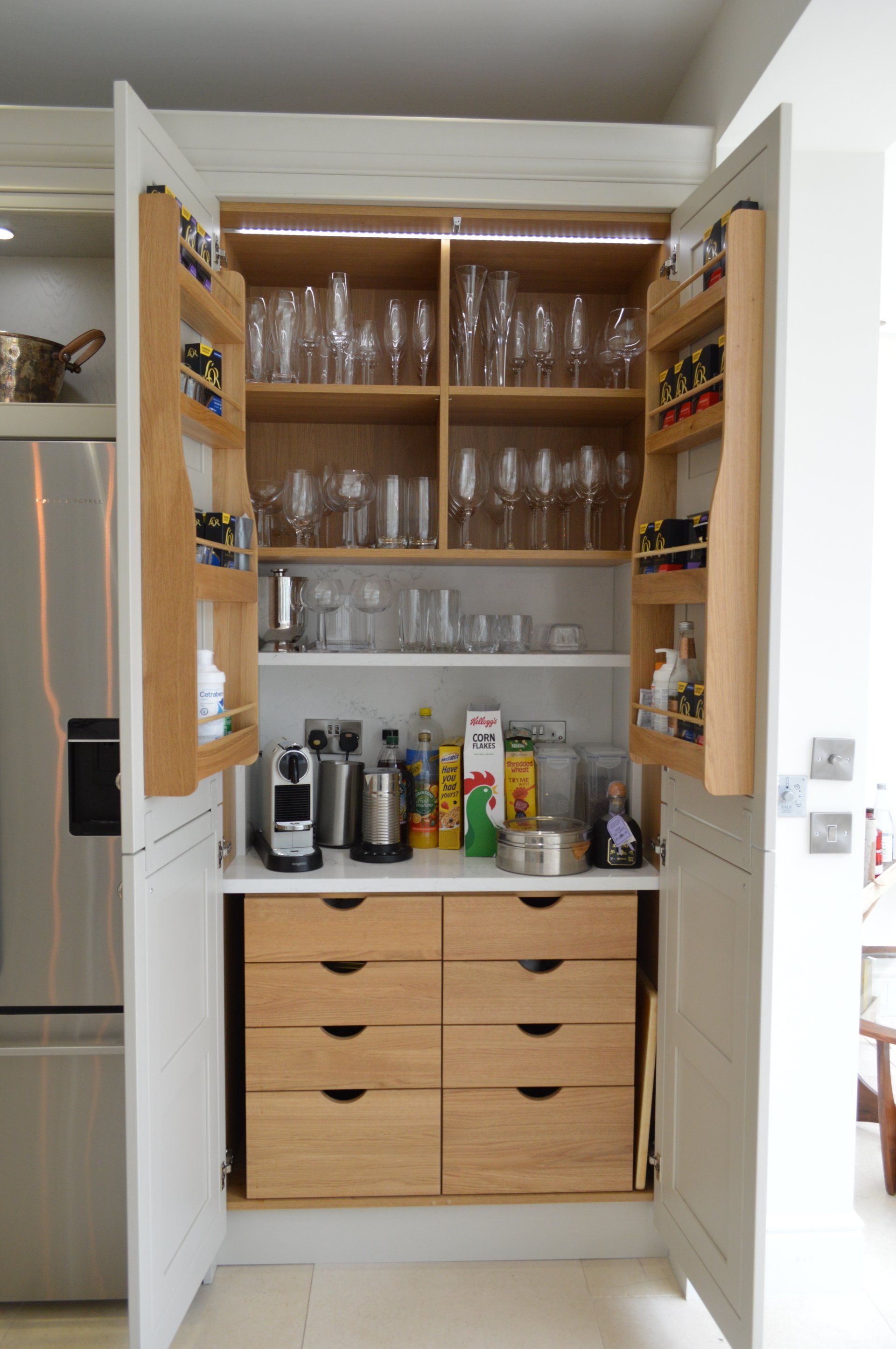 Valentino Kitchens Chew Stoke Langton Putty Kitchen Supply Design Installation Pantry Larder Storage