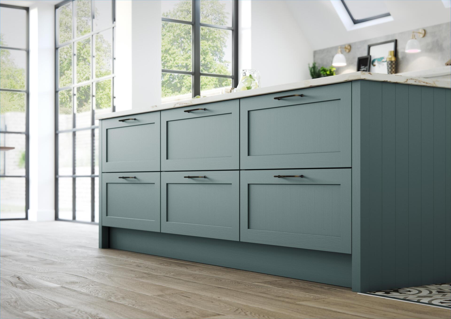 Fenton Baltic Green Large two drawer sets for lots of storage
