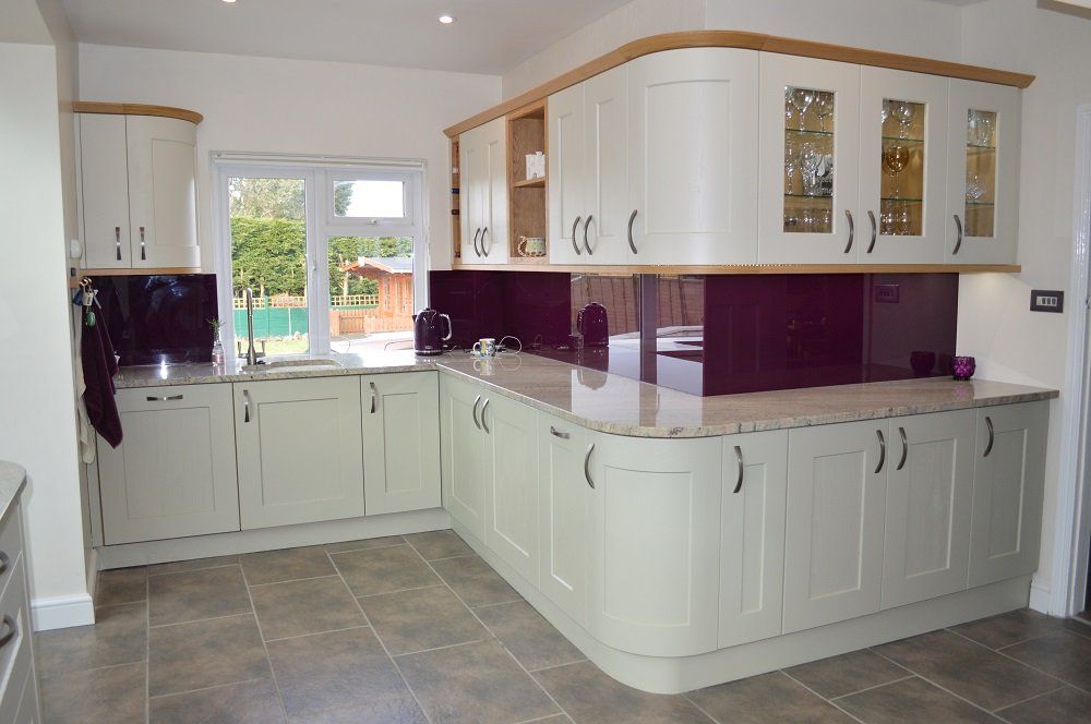 Valentino Kitchens installation Holcombe shaker style Dakar & Mussel curves