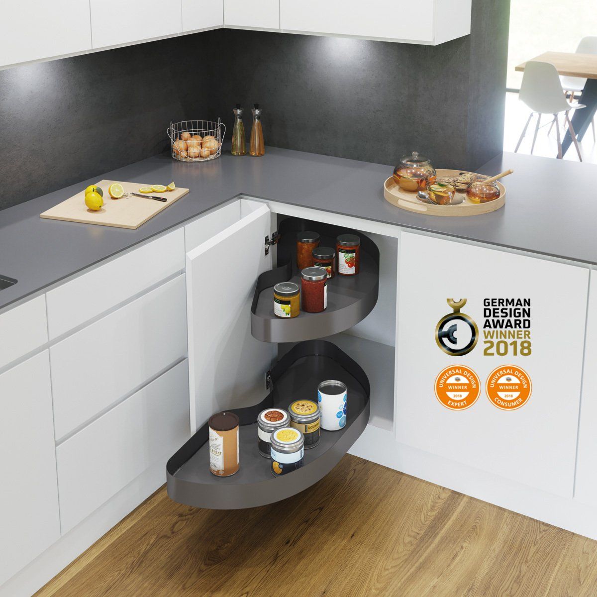 Valentino Kitchens Pull Out Corner Storage Supply Installation Bristol & Somerset