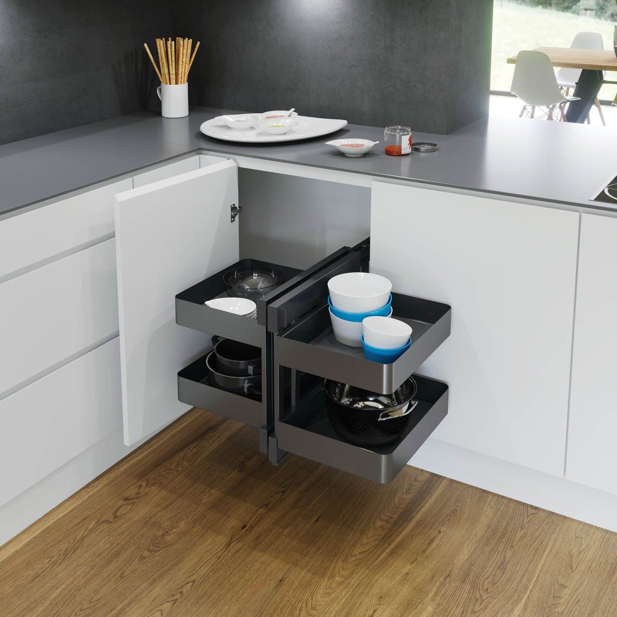Valentino Kitchens Pullout Corner Storage Supply Installation Bristol & Somerset
