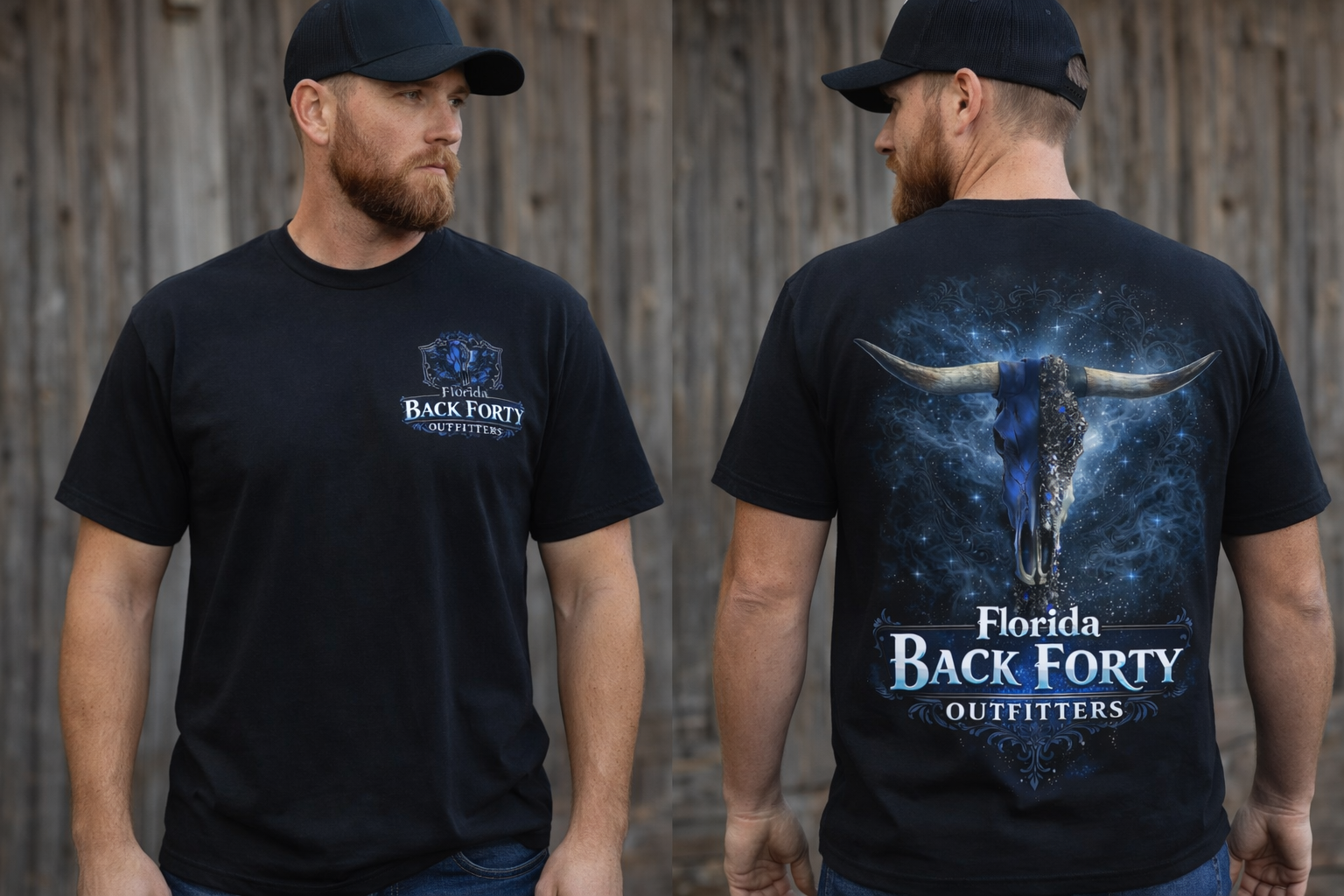 Florida Back Forty Outfitters Longhorn Skull Tee