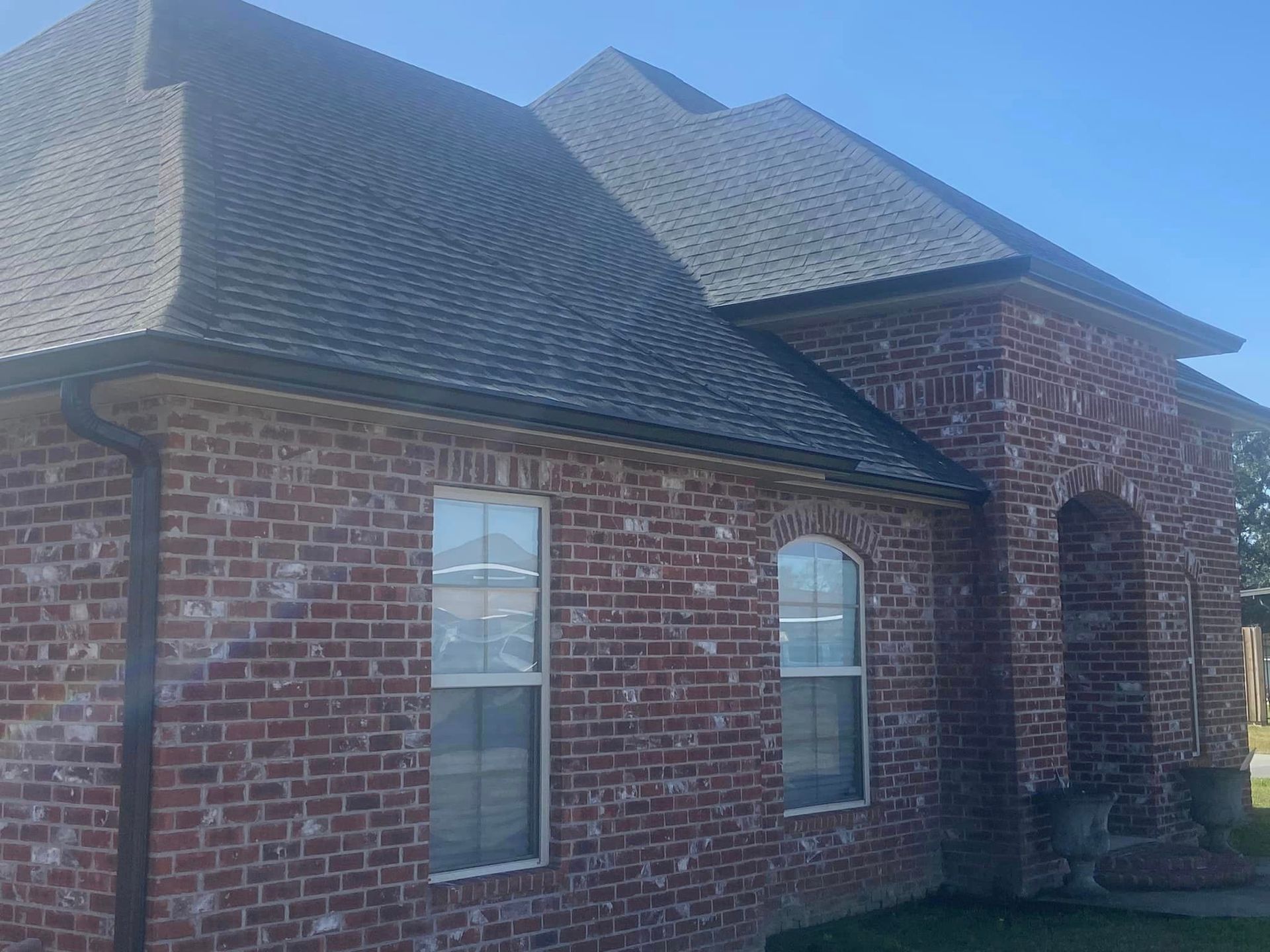 Brick House with New Gutter — Raceland, LA — Spartan Home Solutions LLC