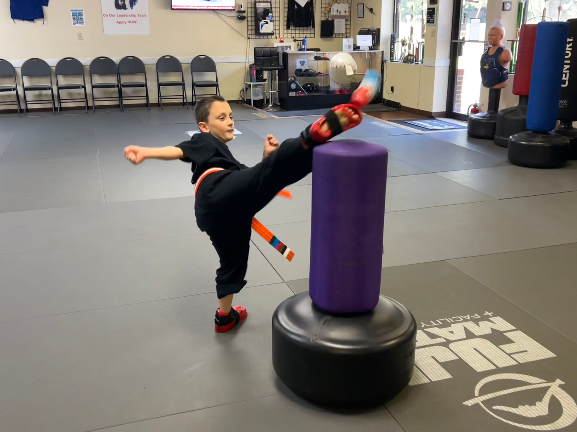little child kicking