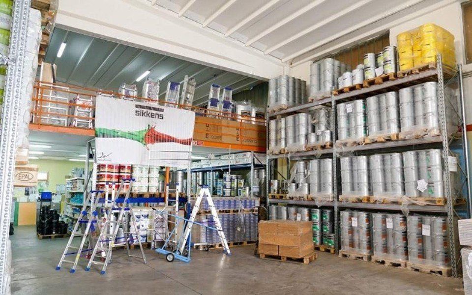 magazzino di prodotti per l'edilizia