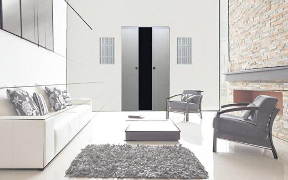 porta a due ante per soggiorno moderno
