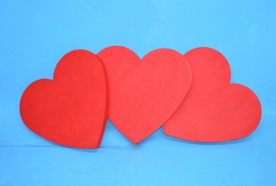 polystyrene hearts