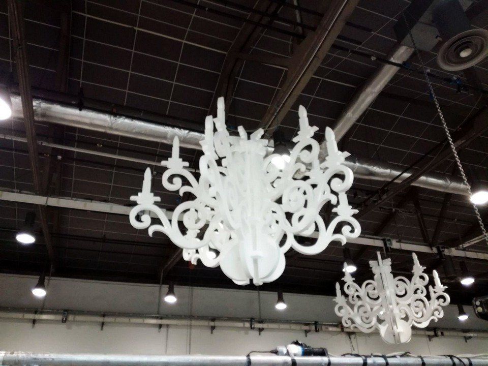polystyrene chandelier