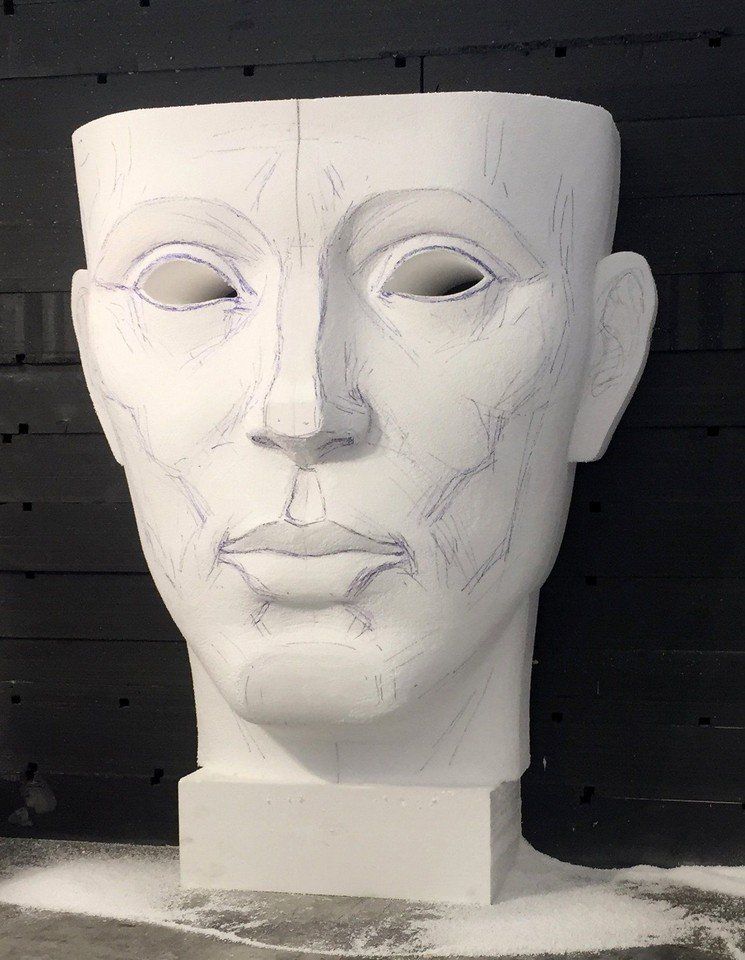 polystyrene face