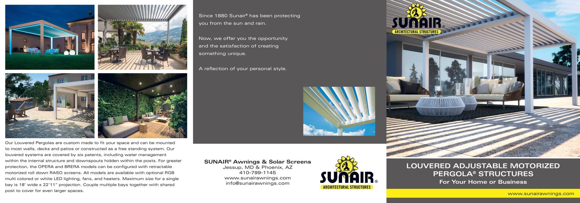 A brochure for a company called sunair