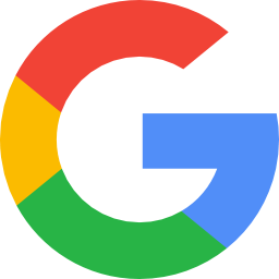 The google logo is a rainbow colored circle with a blue g in the middle.