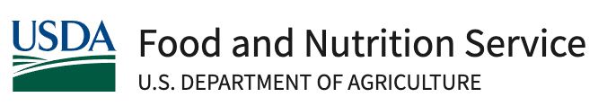 A logo for the usda food and nutrition service