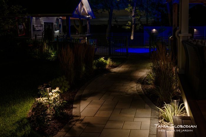 Réalisation éclairage d'ambiance aménagement paysager 50