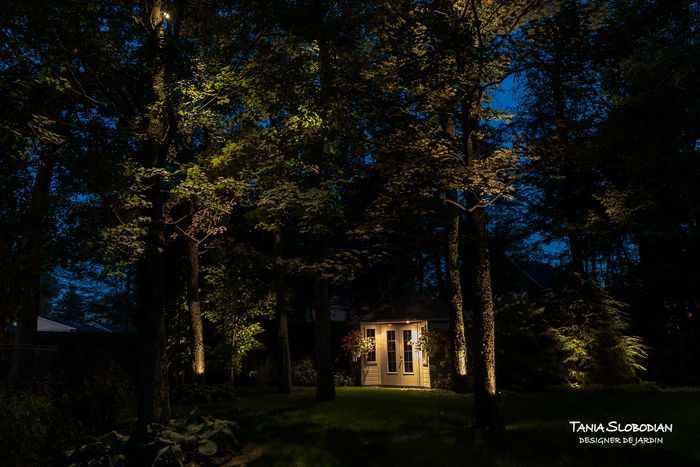 Réalisation éclairage d'ambiance aménagement paysager 42