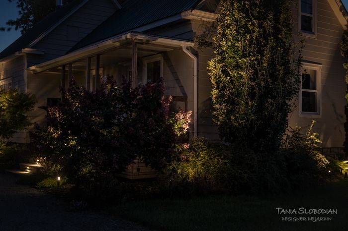 Réalisation éclairage d'ambiance aménagement paysager 38