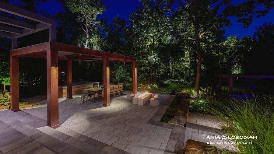 Réalisation éclairage d'ambiance aménagement paysager 35