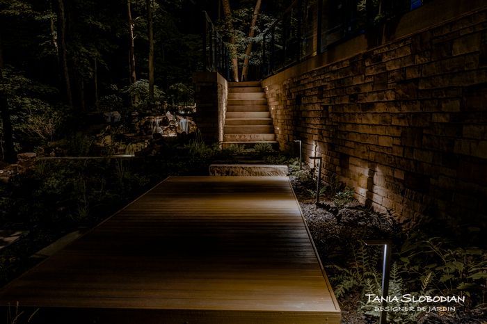 Réalisation éclairage d'ambiance aménagement paysager 34