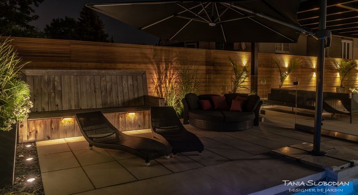 Réalisation éclairage d'ambiance aménagement paysager 28