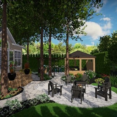 Tania Slobodian Designer de jardin conception de plan paysager d'ambiance 3D 8