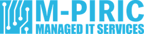 M-PIRIC Managed IT Services logo in blue and gray with circuit-style icon