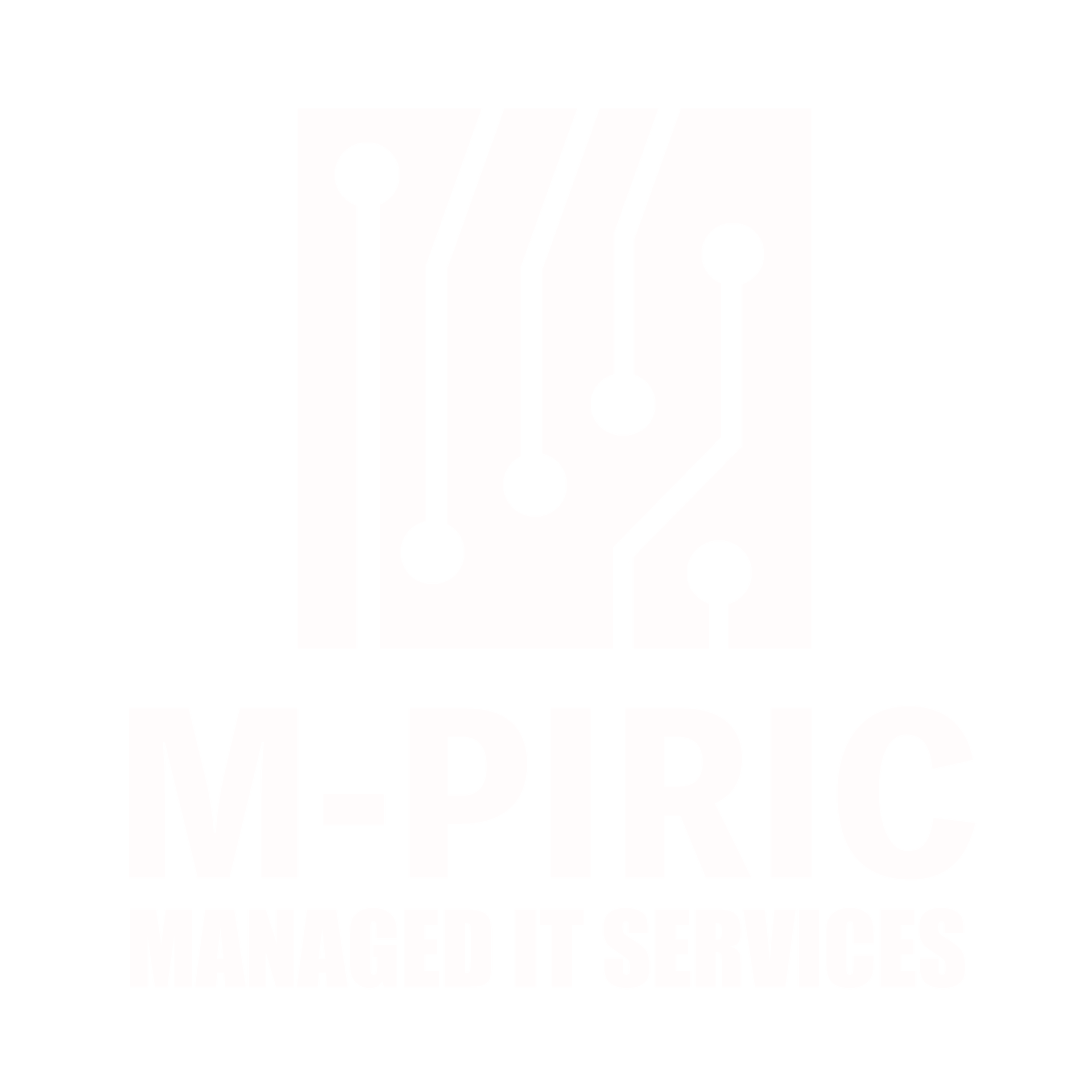 Extremely faded logo with abstract vertical shapes and barely visible text on a white background