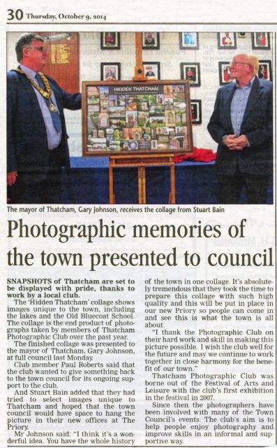 Gary Johnson presents photo memories to council