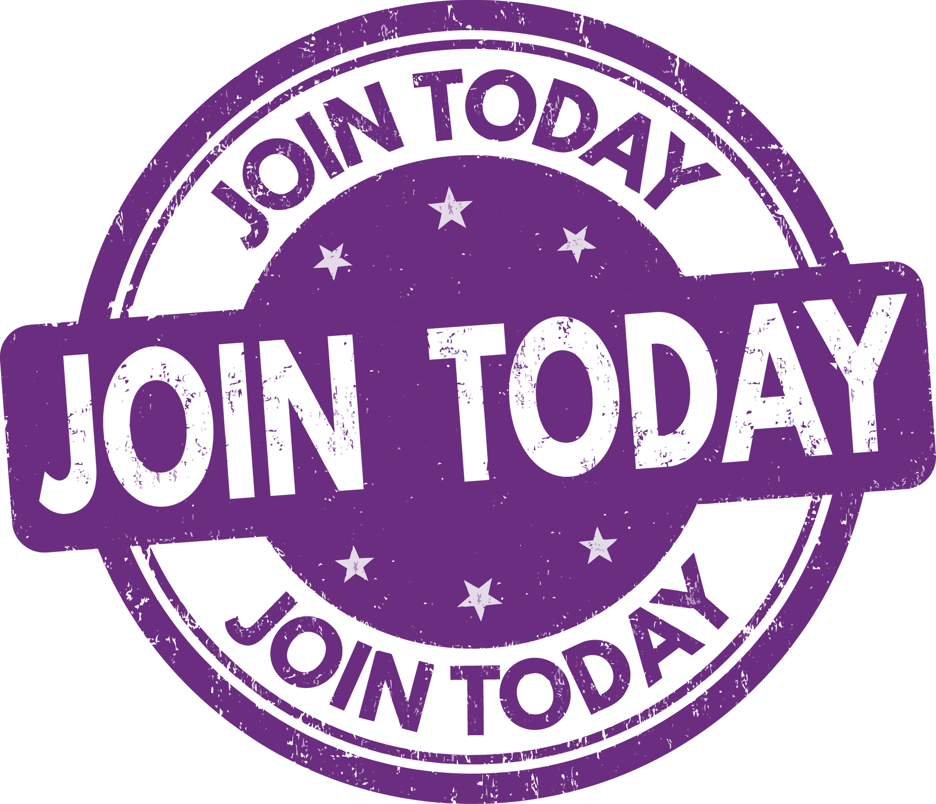 Purple join today badge