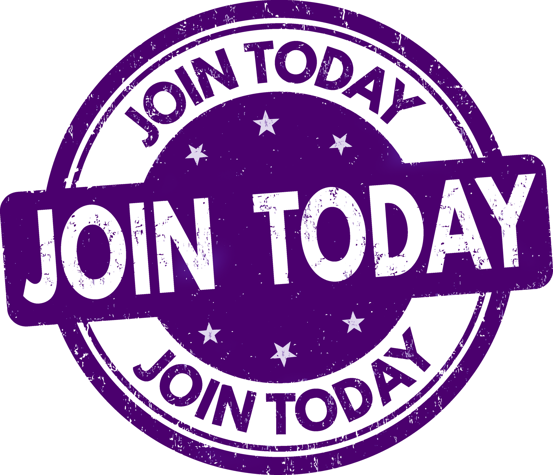 Purple join today badge