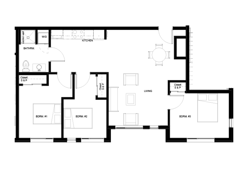 3 bedroom floor plan