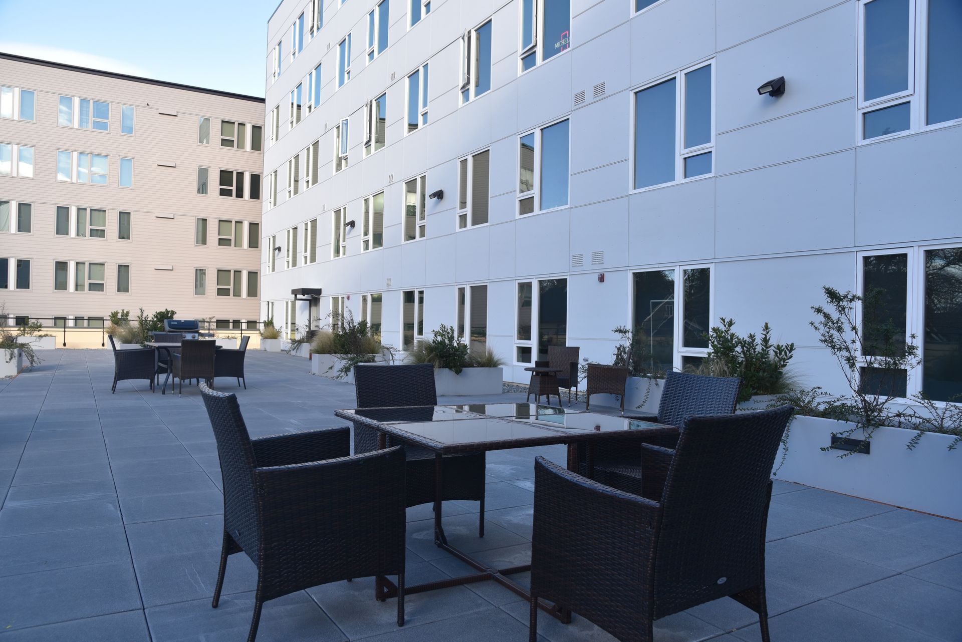 photo showing courtyard seating area