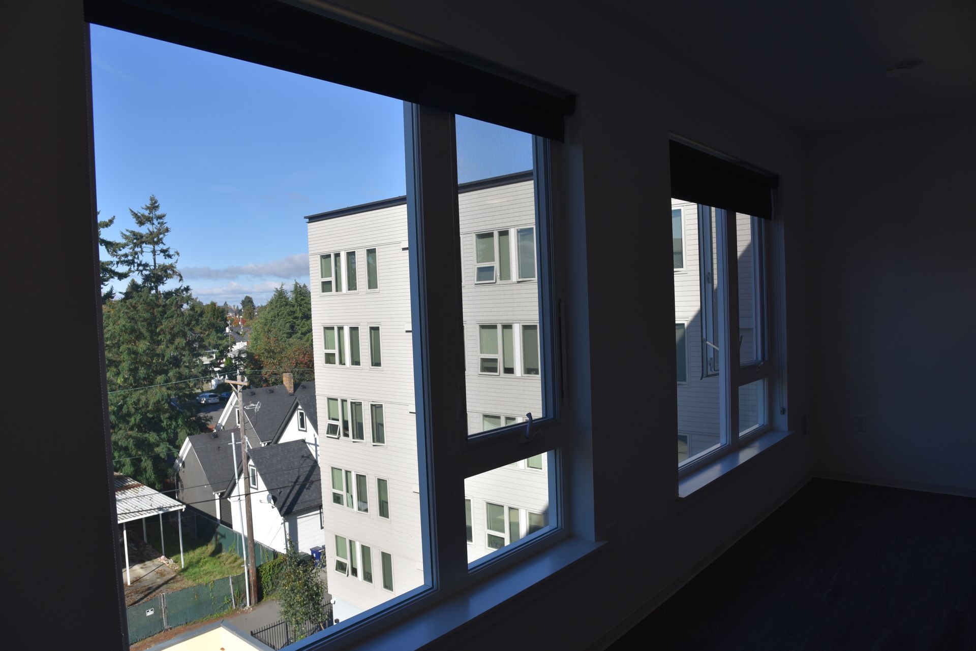 Close up photo of two large windows